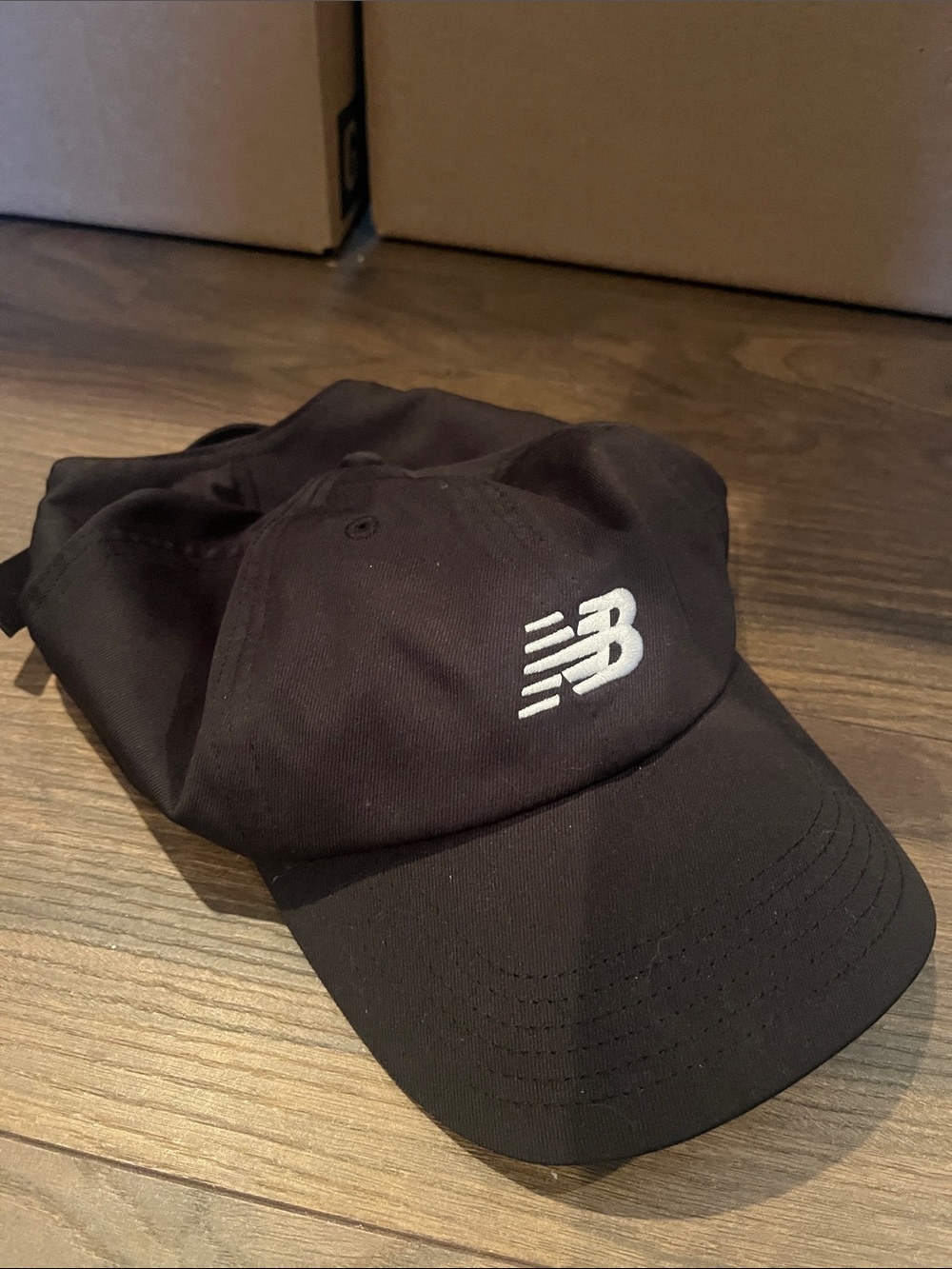 New Balance Black Cap with White NB Logo